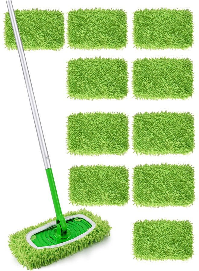 NAYODEUS 10Pack Reusable Microfiber Mop Pads Compatible with Swiffer Sweeper-Dry Sweeping Cloths & Wet Mopping Cloths - Washable Wet Pads Refill for Mopping Floors (Mop is not Included) - Image 1